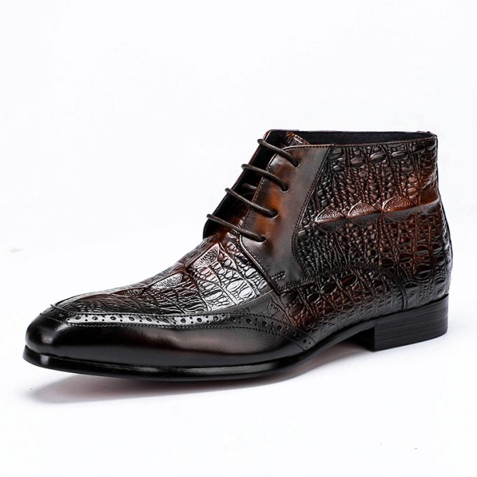 Men's Emanuele Crocodile Embossed Chukka Boot