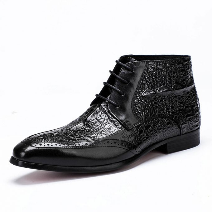 Men's Emanuele Crocodile Embossed Chukka Boot